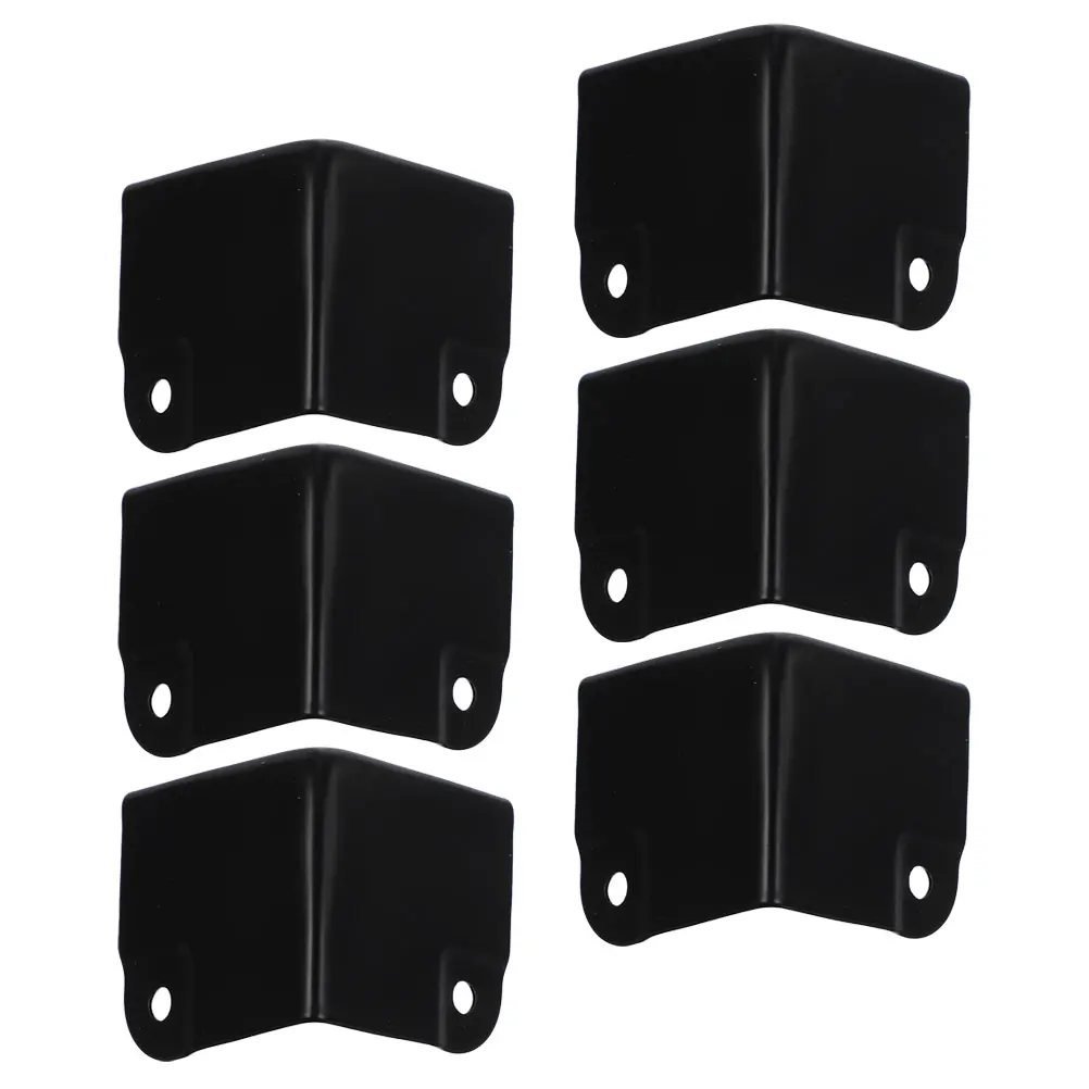 

6pcs Electroplated Corner Guards Polished Metal Angle Protectors For Wood Cabinet Speaker Shelf Edge Protection