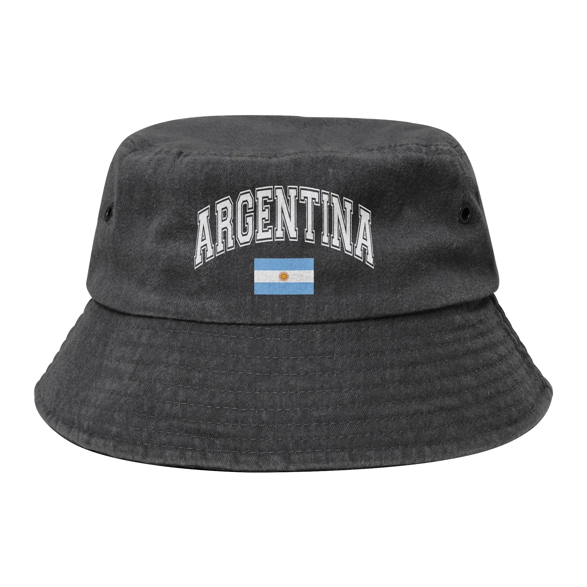Argentina Argentinian Flag Bucket Hat for Women Summer Travel  Field Hat Trendy Packable for Vacation Fishing Caps Ispoti
