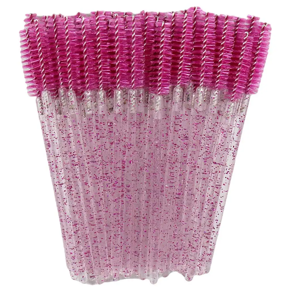 Einweg Kristall Wimpern Pinsel Kamm 50Pcs Wimpern Verlängerung Mascara Zauberstäbe Make-Up Professionelle Make-Up Schönheit Werkzeug