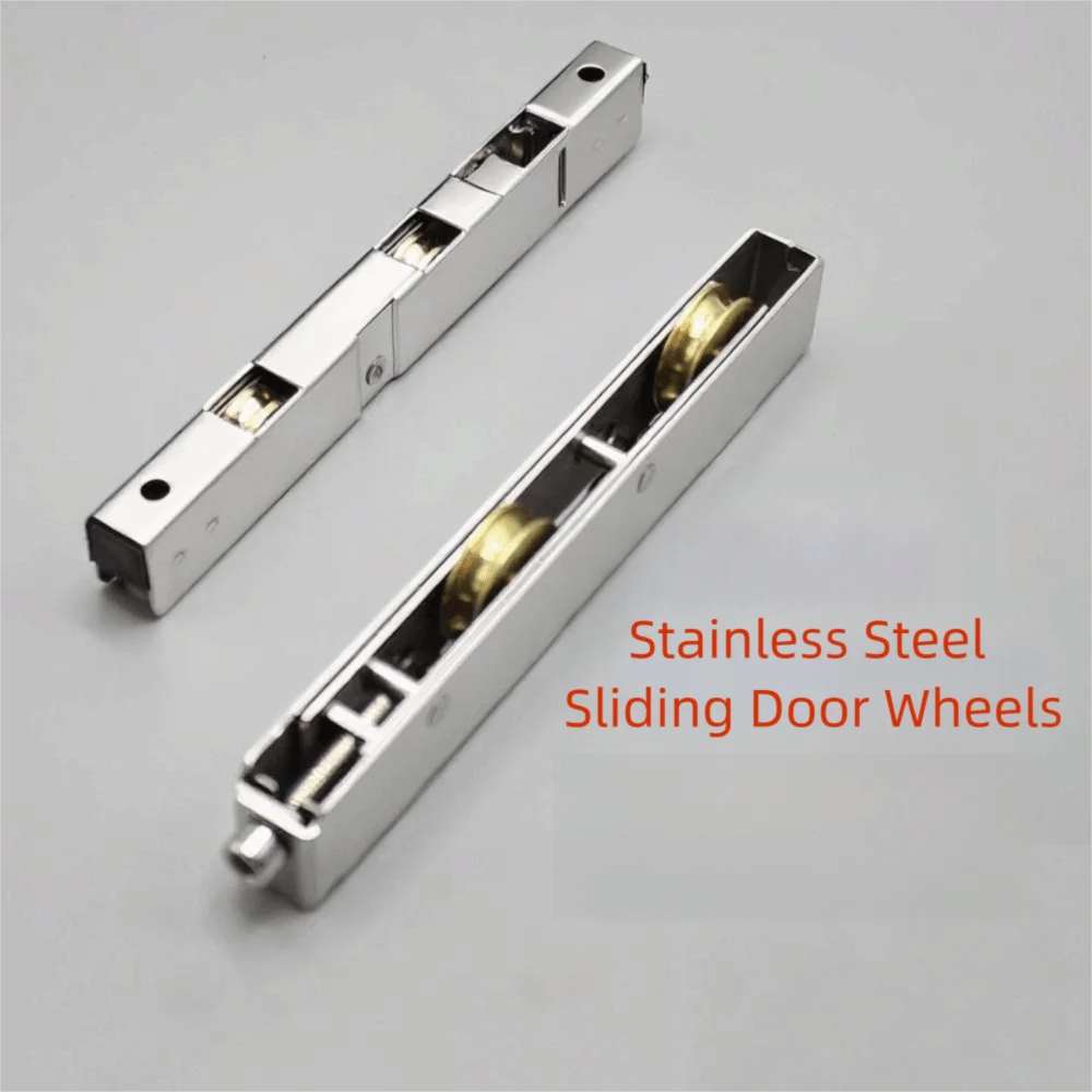 

Дверные раздвижные роликовые подшипниковые ролики из нержавеющей стали, двойное медное колесо, оконный шкив, бесшумное колесо с прорезями