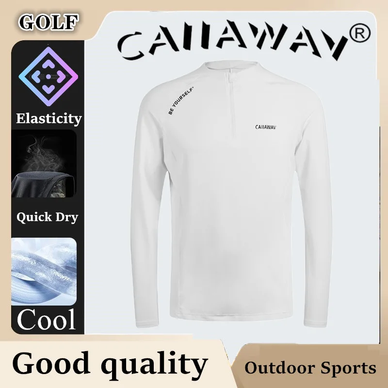 Authentic CAIIAWAV Golf Long Sleeve Men\'s Top Long Sleeve T-shirt GOLF Clothing Sports Comfortable Long Sleeve T-shirt