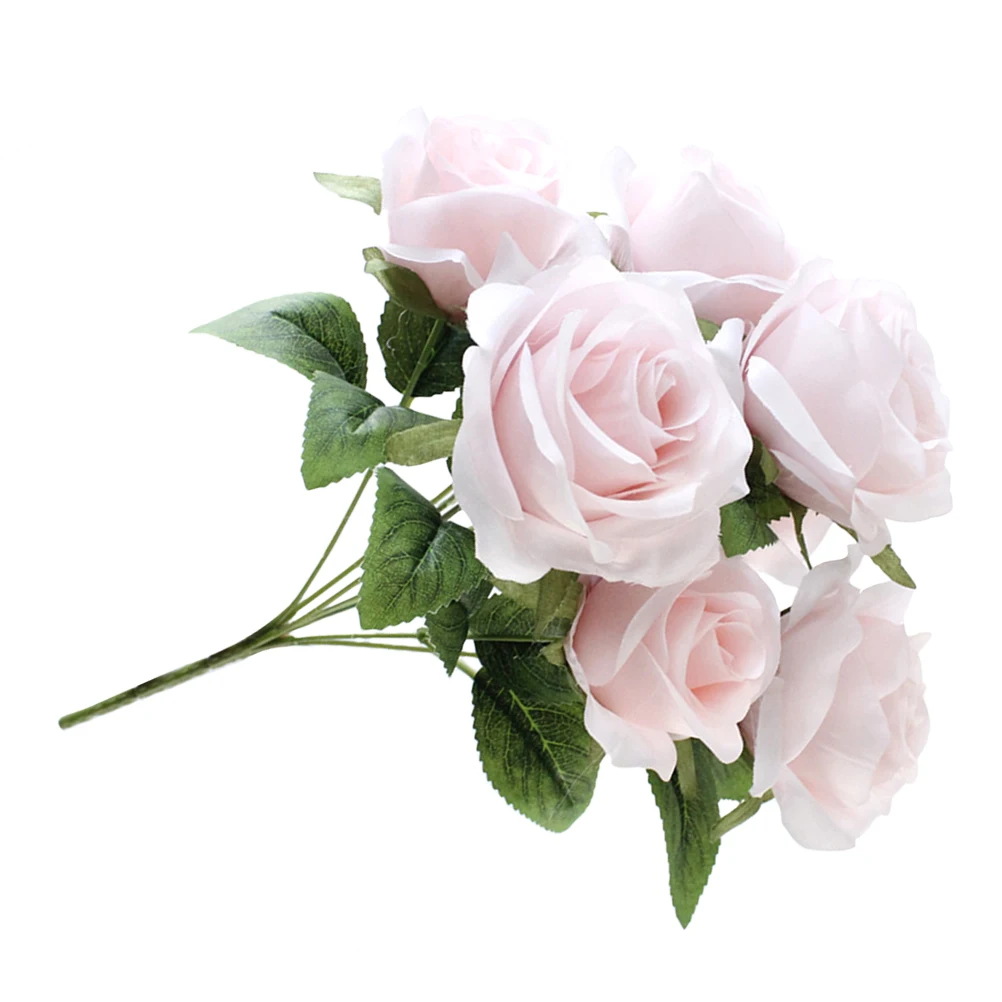 

Artificial Rose Bouquet Silk Flowers Wedding Table Decoration Home Faux Flower Vase Fillers Centerpieces