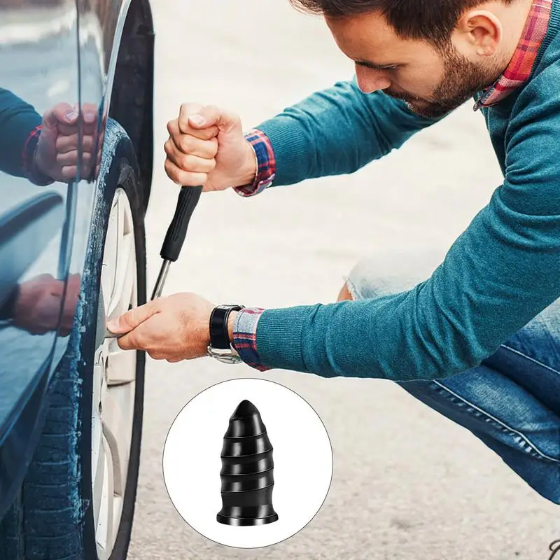 Tire Patch Kit 10 Pcs Rubber Screws Vacuum Tire Mending Tire Repair Plug Kit Tire Rubber Nail With Good Elasticity Fast Tool For