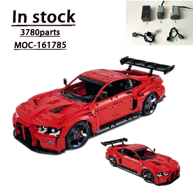 Famous Designer New MOC-161785 Super Racing M4 GT3 Classic Sports Car 3780pcs 1:8 Scale Racing Building Block Toy Boy DIY Toys