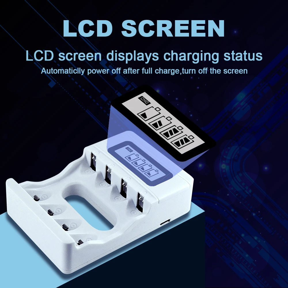 PALO 3000mAh AA Akku + 1100mAh AAA Akkus AA 1,2 V Ni-Mh AA Batterie AAA Batterien mit LCD Ladegerät