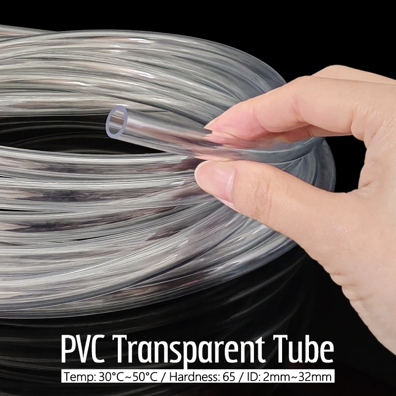 

Мягкий шланг из ПВХ, внутренний диаметр 2 3 4 5 6 8 10 12 16 19 25 32 мм, без запаха, прозрачный, высококачественный, гибкая трубка для ирригационного водяного насоса