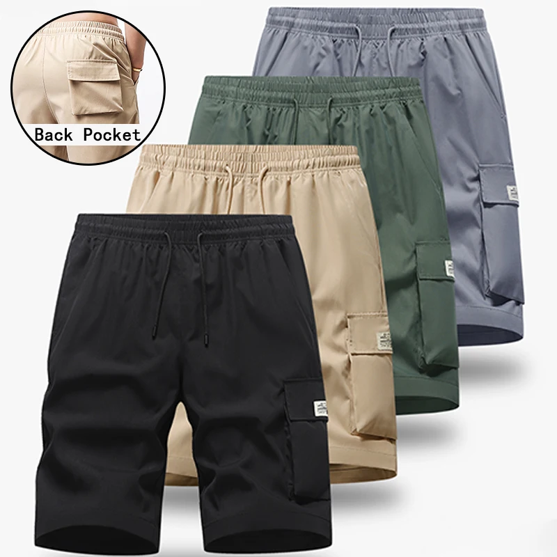 

Cargo Knee Shorts Men Sports Casual Shorts Plus Size Half Pants Golf Straight Running Gym Shorts Pants