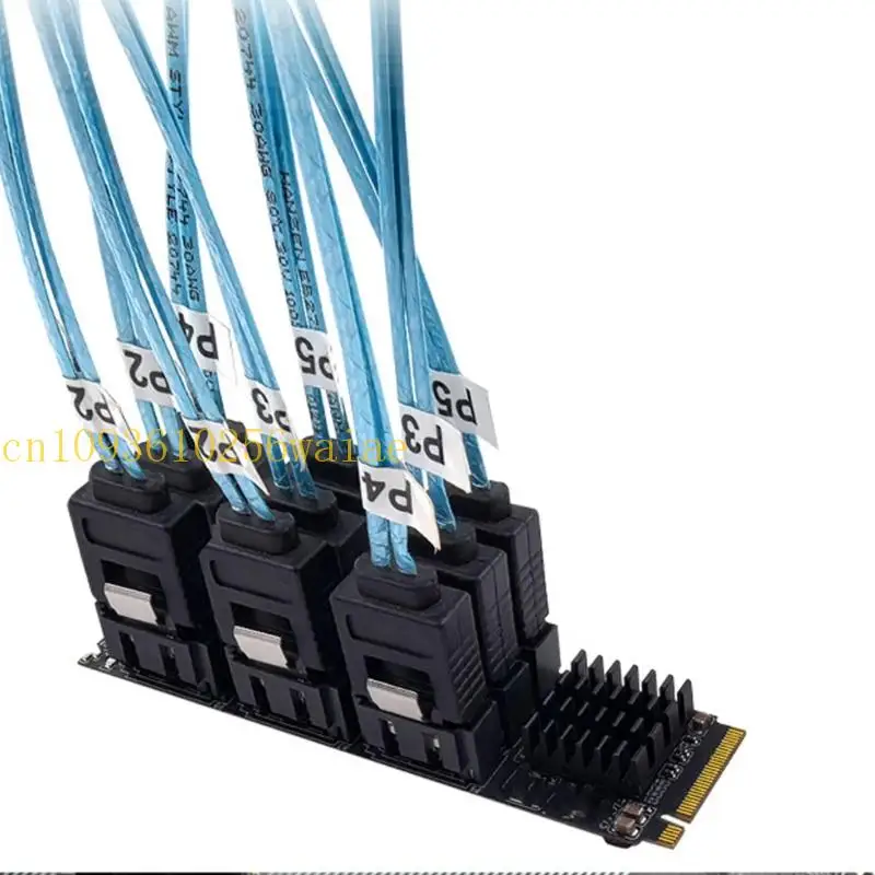 652F 9 SATA3 Port PCIe Expansion Card 6Gbps Transfer For Servers And Workstations