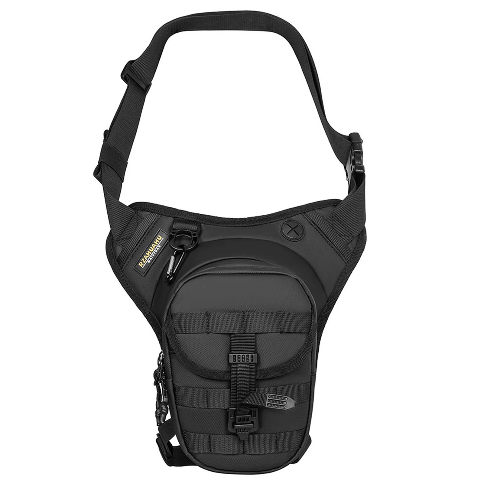 

Motorcycle Leg Bag Waist Pack Crossbody Bag Men Women Expandable Capacity for Riding Cycling Hiking Climbing Black 20*15*8cm