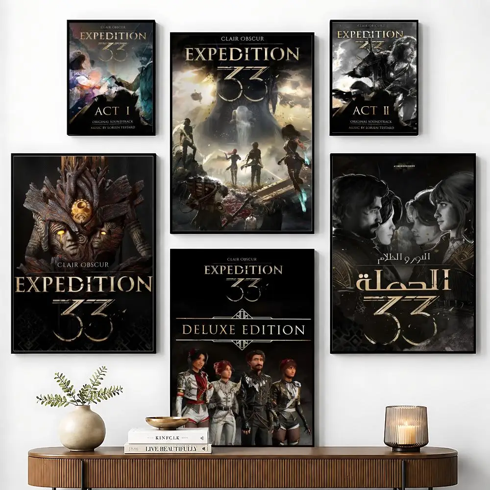 C-Clair O-Obscur E-Expedition 33 Poster Perfect Sticker Self Adhesive for Office Home Theater Wall Art Decor Fancy Gift