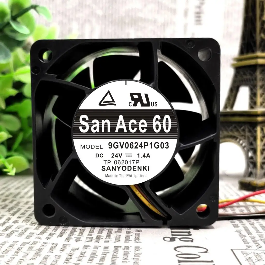 

New 9GV0624P1G03 6038 24V 1.4A 6CM Cooling Fan Assembly Kit