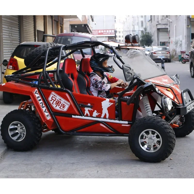 Gas Gasoline Powered 200CC Oil Cooling Frame Adult Buggy Go Kart 2 Seater Petrol 80 Km/h 10 Inch Rim Off Road Go Kart