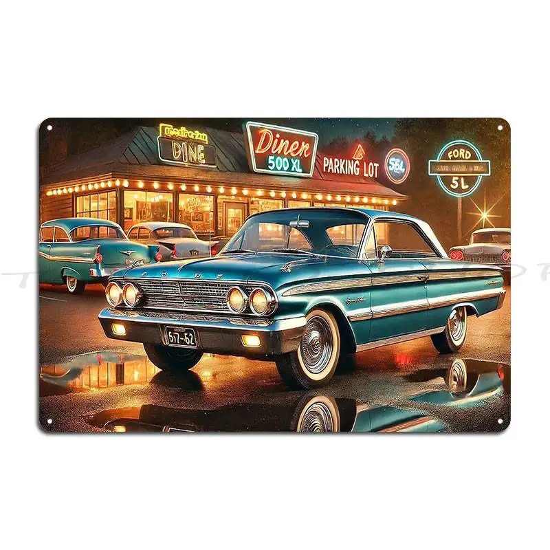 1963 Galaxie 500 XL Country Squire Wagon Metal Plaque Poster Designing Pub Garage Club Pub Designing  Tin Sign Poster