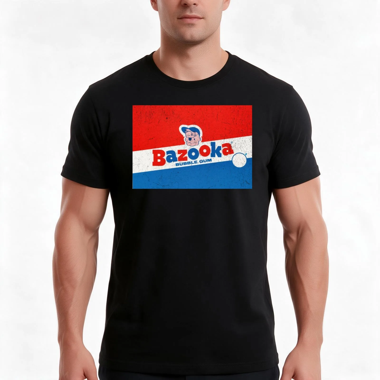 Bazooka Joe Alternate T-Shirt, Summer Casual Cotton Tee, Oversized Streetwear Tops, Vintage Graphic Print, Unisex Men Women