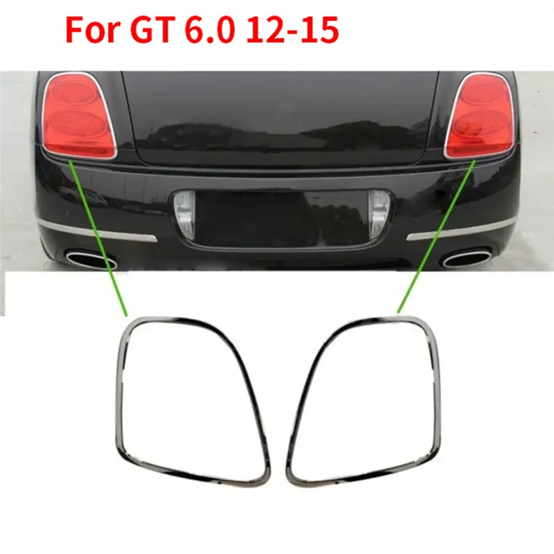 

A57E-Electroplated Bright Strip Tail Light Frame Rear Light Sticker For Bentley GT 6.0 12-15 Bentley Decoration Accessories
