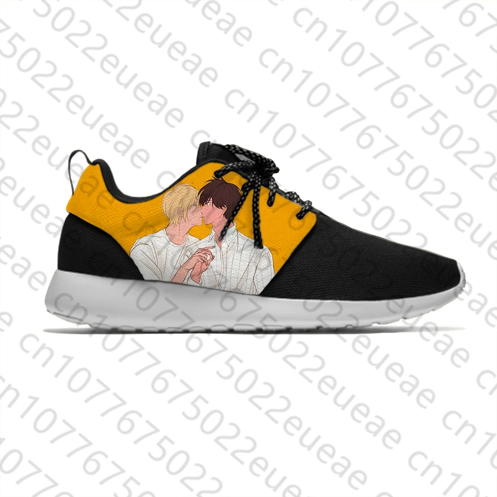 Zapatillas deportivas para hombre y mujer, zapatos informales transpirables y ligeros con estampado 3D de dibujos animados de Anime japonés, Manga, Banana, Fish, Ash, Lynx