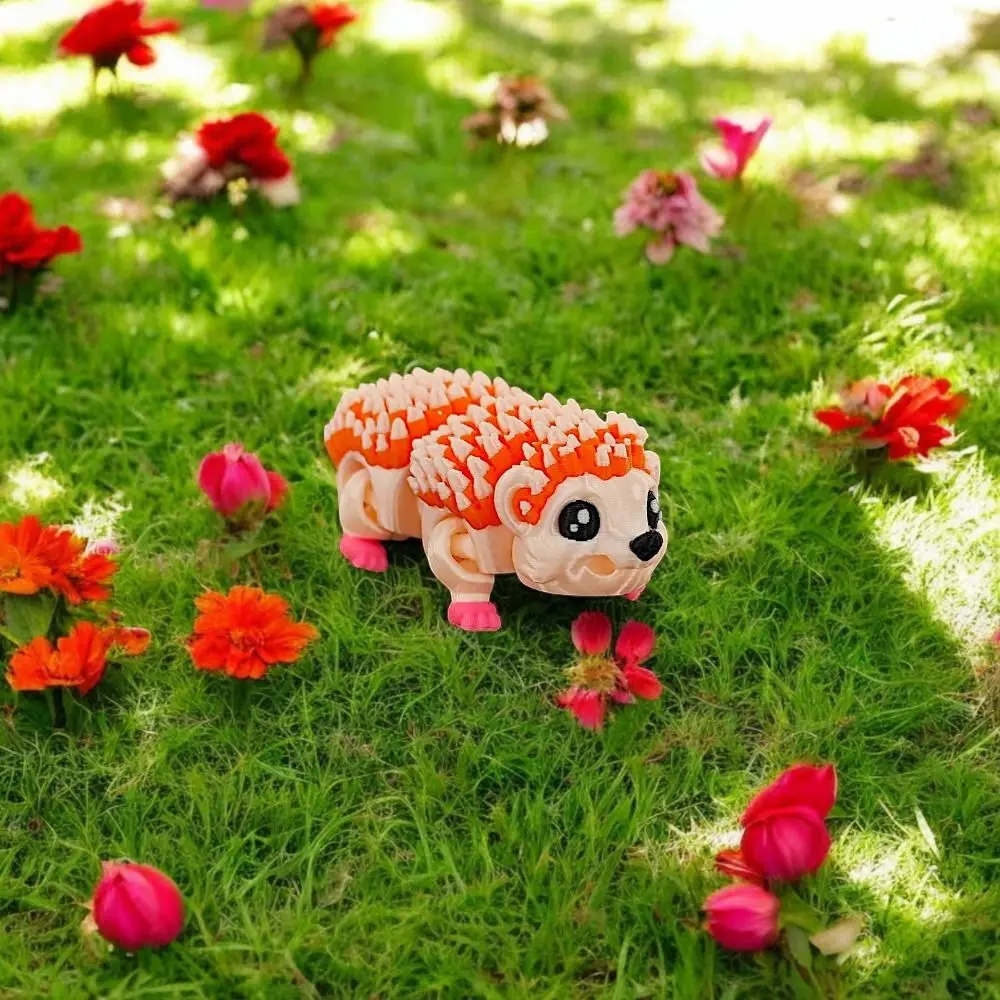 Movable Joints Mini 3D Printing Hedgehog Cartoon Handicraft Hedgehog Sculpture Realistic Figurine 3D Printed Hedgehog Toy