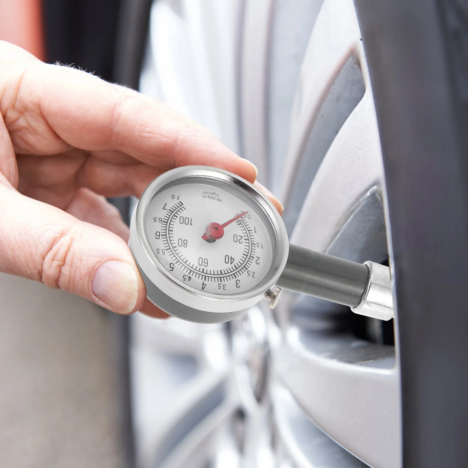 Medidor de pressão de pneu de carro, display digital de alta precisão, fácil uso, verificador de pressão de pneu automático, ferramenta de teste precisa e confiável, 1 peça