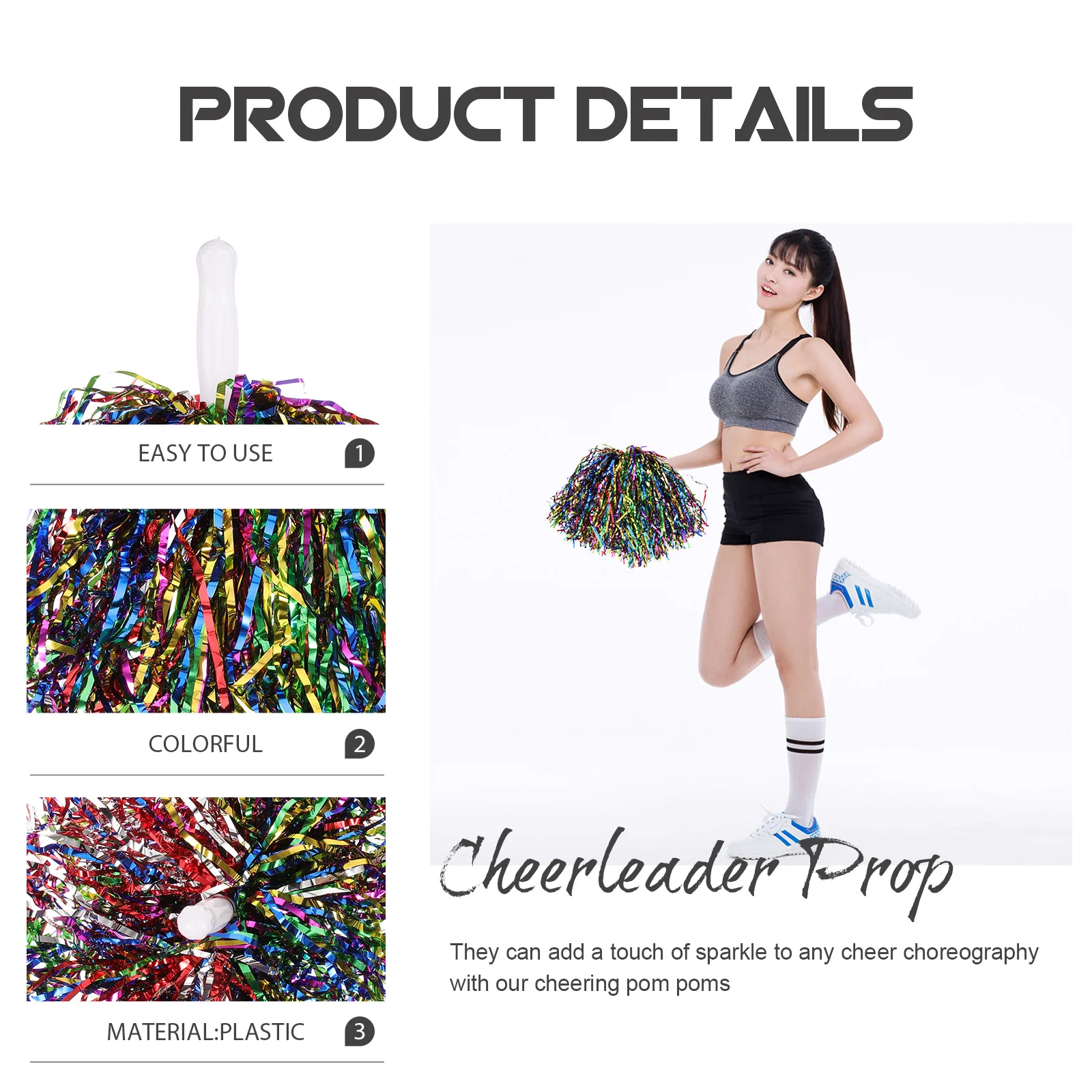 10 قطع من الدعائم المحمولة خفيفة الوزن ومتينة للمناسبات الرياضية ومسابقات الرقص وحفلات روح الفريق #6