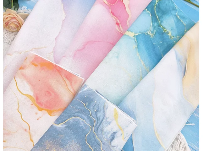 Colorful cross stitch background fabric DIY marble pattern 48X65cm handmade personalized 14CT 16CT 28CT