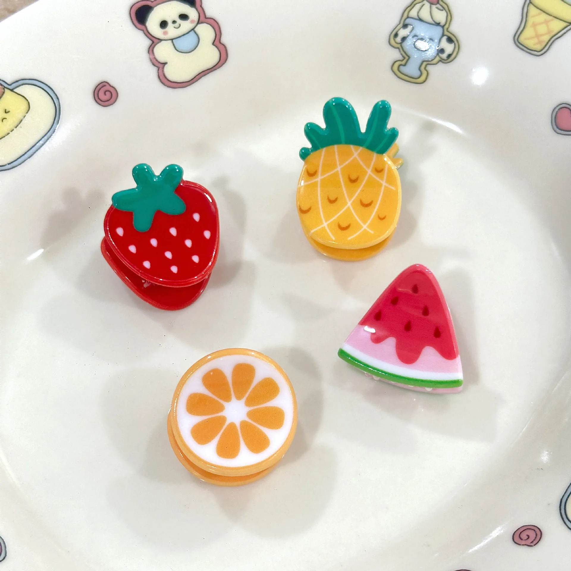 Niedliche Frucht-Haarspangen, Mini-Haarspangen, Süße Haaraccessoires, Erdbeer-Haarspangen, Orangen-Haarspangen, Haaraccessoires für Mädchen – Detail 3