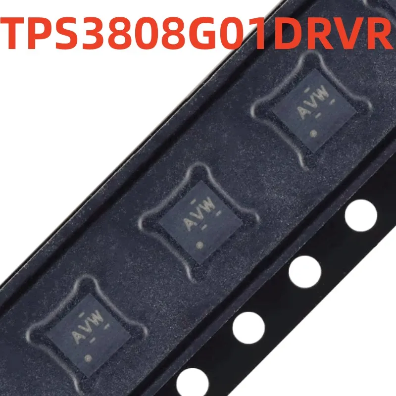 100%new and original  TPS3808G01DRVR   Screen printing  AVW   Monitoring chip