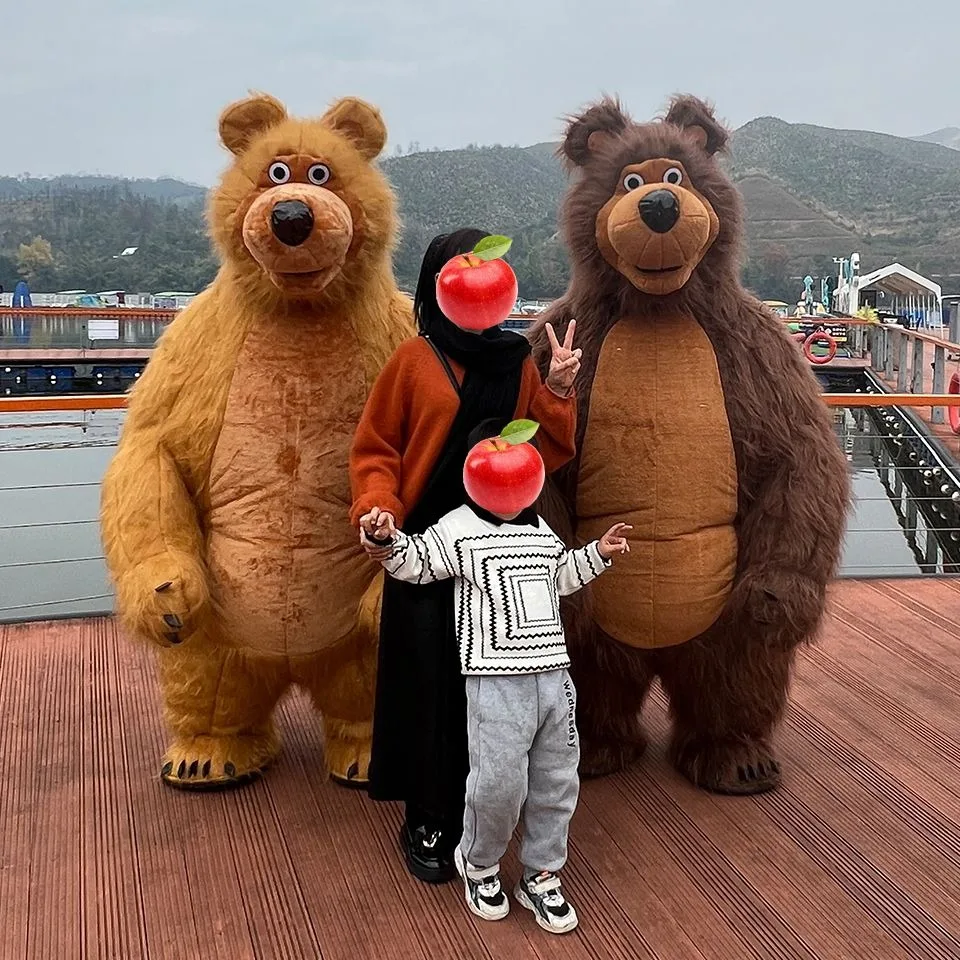 

Inflatable Martha Bear Brown Bear Giant Costume Adult Walking Mascot Animal Cartoon Character Strange Costume Halloween Party An