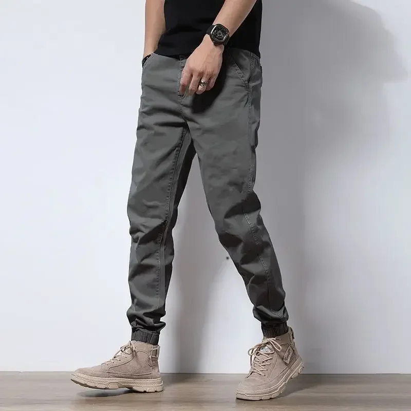 

Men's Casual Pants Pocket Black Trousers Male Slim Fit Classic Baggy Summer Sale Streetwear Cotton New in Trend Harajuku Stylish