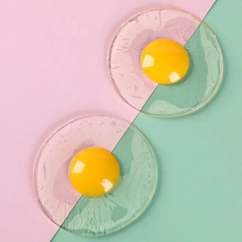 محاكاة متعة مرنة لينة وهمية البيض المقلي الاصطناعي مسلوق نموذج مطعم عرض الدعائم الاطفال مسرح المطبخ اللعب #4
