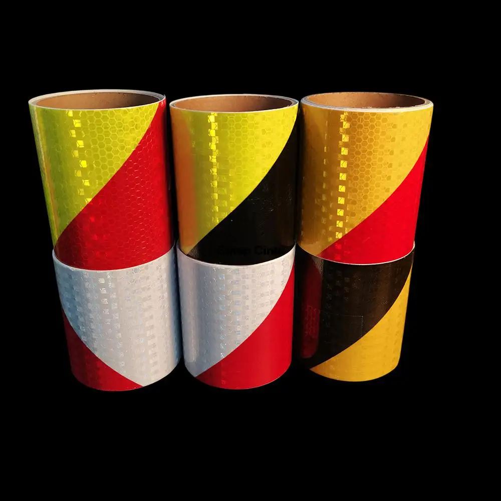 10cm*1m DIY Twill Reflective Car Stickers Waterproof PVC Honeycomb Adhesive Reflectors Tape Warning Safety Strips For Motrocycle