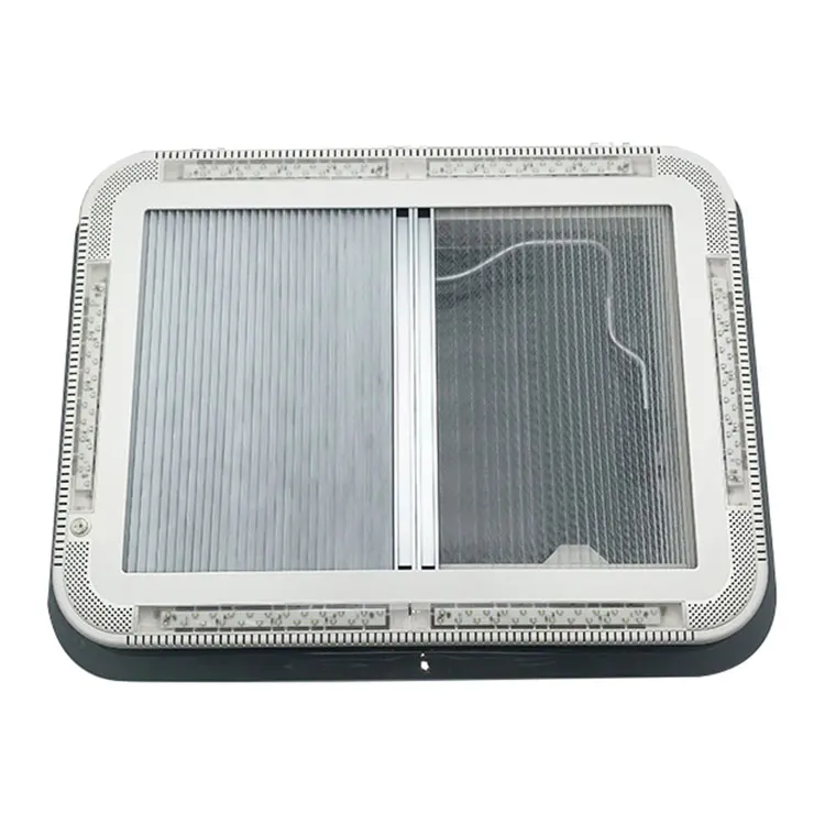 Rv Roof Caravan Skylight Led Blinds Holes Design For Fresh Air Flow