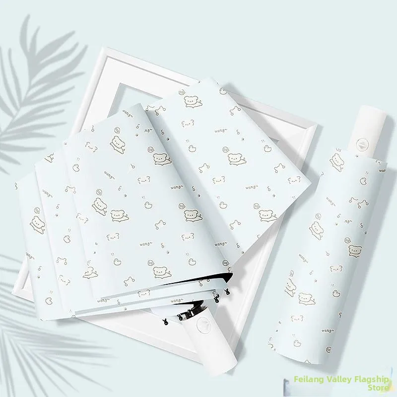 

Стильный портативный автоматический зонт для женщин: от солнца и дождя, компактный, складной, с защитой от УФ-лучей