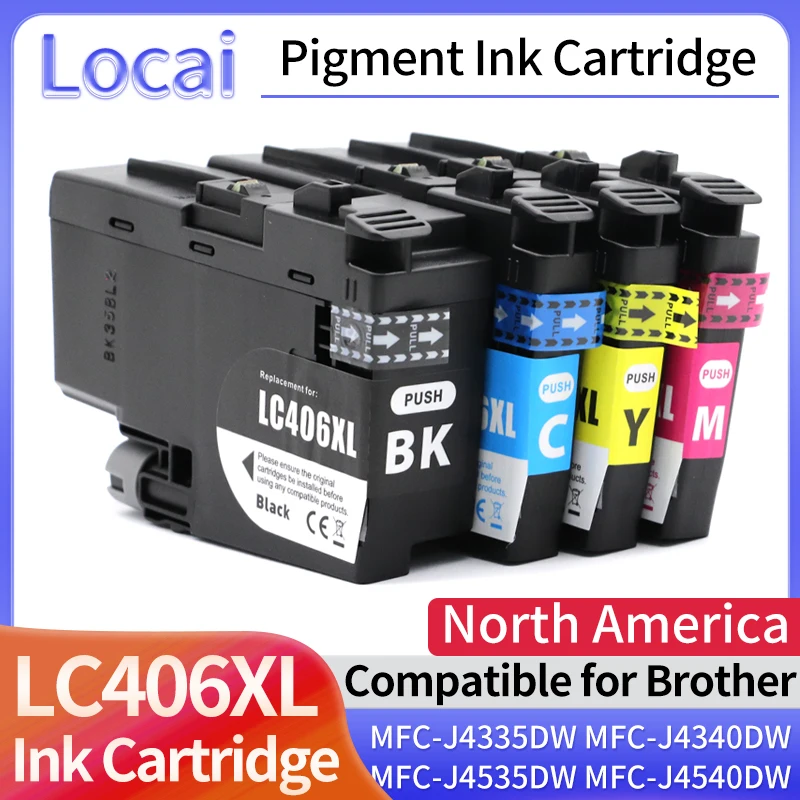 LC406 LC406XL Ink Cartridge Compatible For Brother HL-JF1 MFC-J4335DW J4345DW J4535DW J5855DW J5955DW J6555DW J6955DW Printer