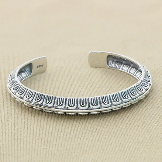 

Leisure Personalized Jewelry Thai Silver Handmade Original Design Indiana Snake Pattern Bracelet Pure Silver Bracelet Vintage Br