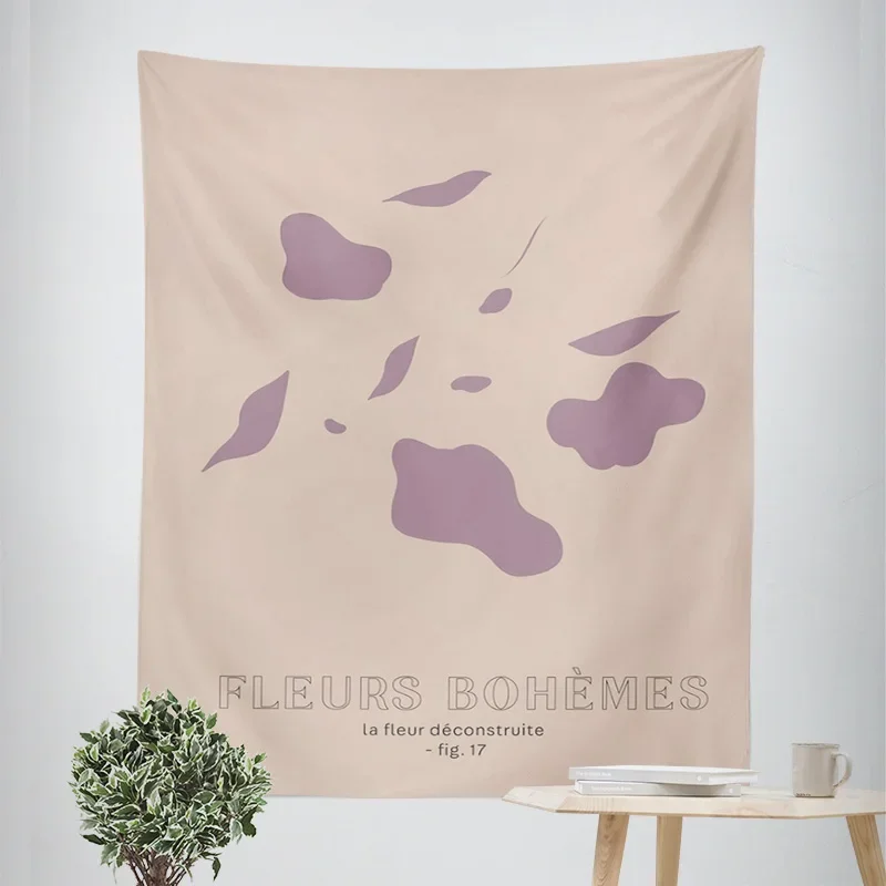 

Fleurs Bohèmes:La Fleur Déconstruite" Modern Wall Tapestry-Perfect Décor for Living Rooms and Bedrooms,Unique and Stylish Design