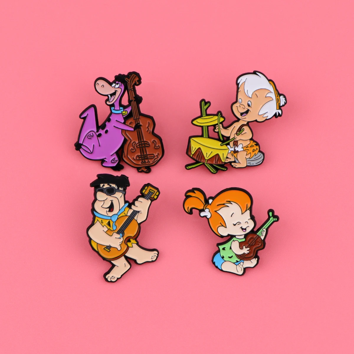 The Flintstones Enamel Pin anime figure Pin Metal Lapel Brooches For Backpack Clothes Hat Badge Jewelry Accessories Friend Gifts