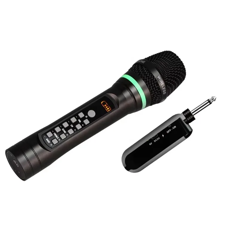 Xtuga UH Series 1 2 Channel Handheld Dynamic Wireless Microphones Rechargeable B for Home KTV Singing