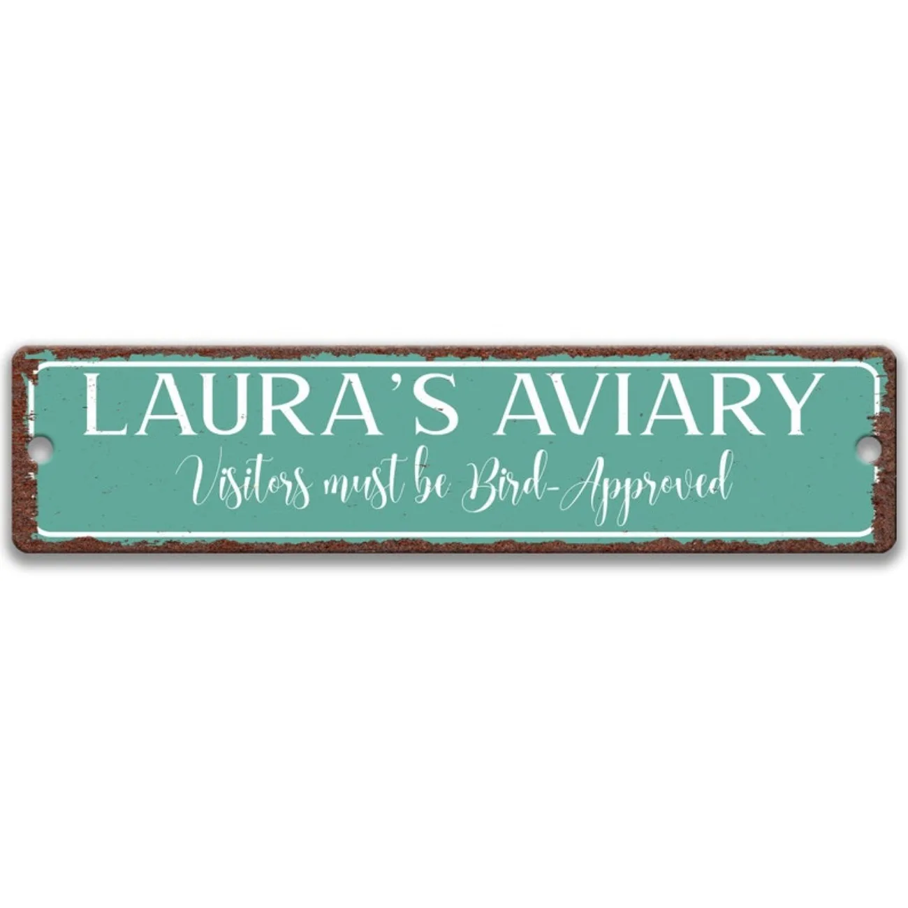 CUSTOM Personalized Aviary Sign - Rustic Bird/Garden/Bird Feeder Sign, Bird Lover Gift, US Farmhouse Decor.