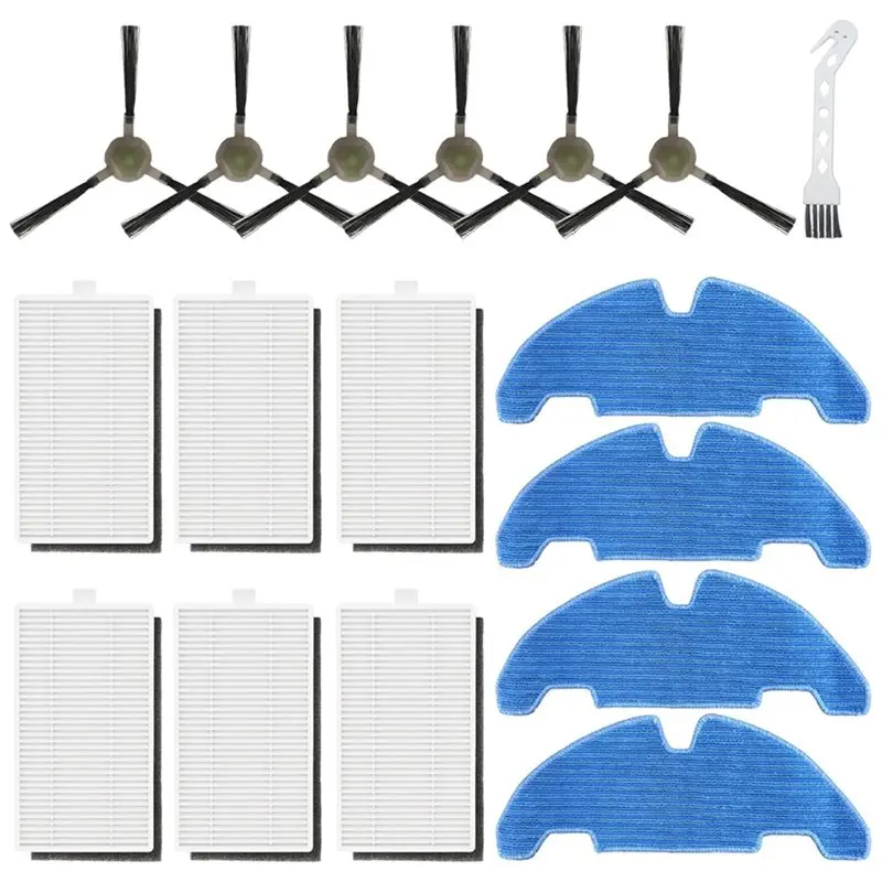 

17 шт. сменных деталей для робота-пылесоса Lefant M330 Pro: HEPA-фильтры, боковые щетки, насадки для мытья полов A62X