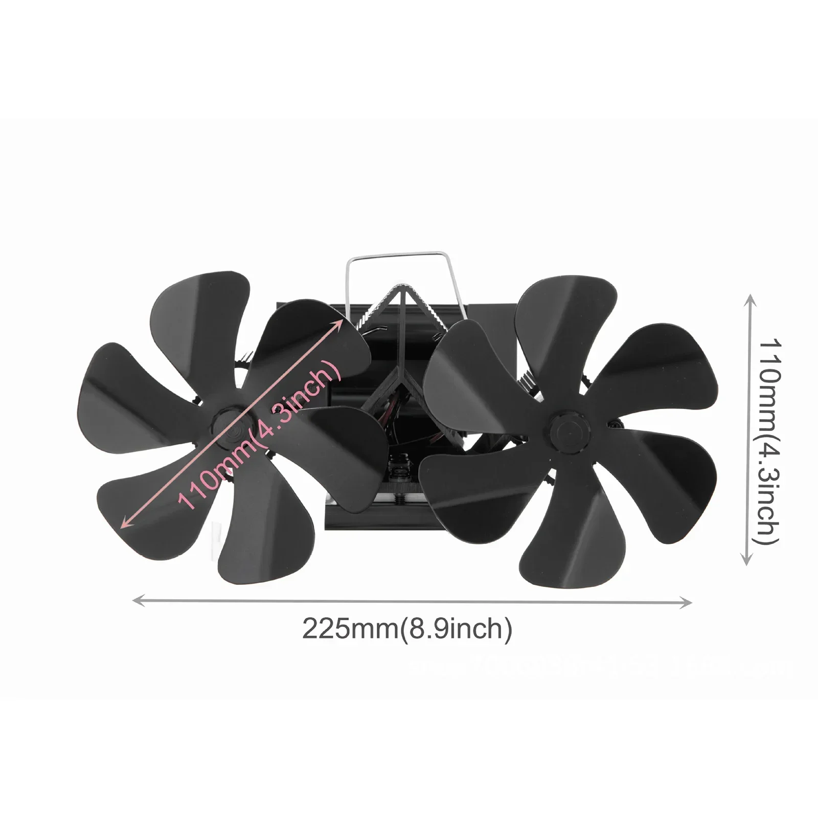 1 Set Fireplace Fan Home Improvement Replacement Thermoelectric Module Wall Mounted Blade Fireplace Fan Brand New