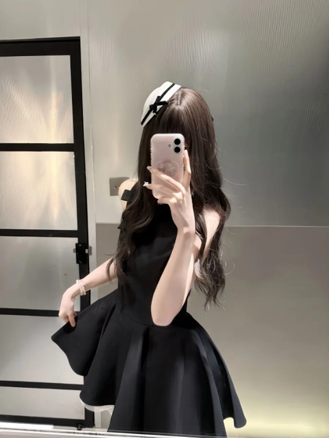 

Hebe Style Unique Fashionable Puffy Short Skirt Strapless Dress Elegant Spring Summer Cotton Blend Casual City Commute