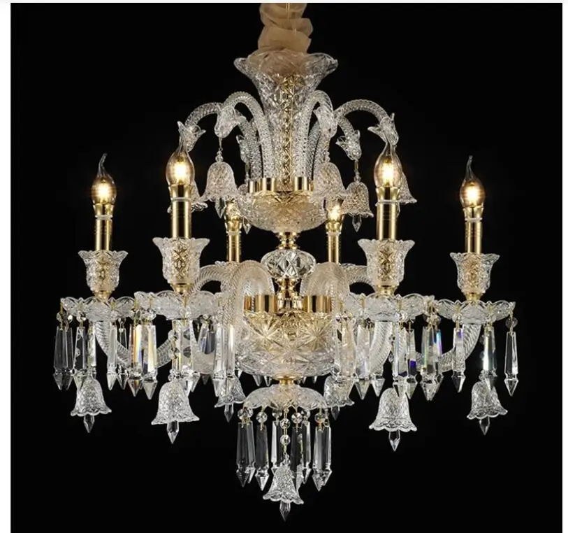 

Modern Crystal Chandelier Living Room Shinning Golden Luxury Decorative Hanging Lamp Bedroom Lustres De Cristal Lighting Fixture