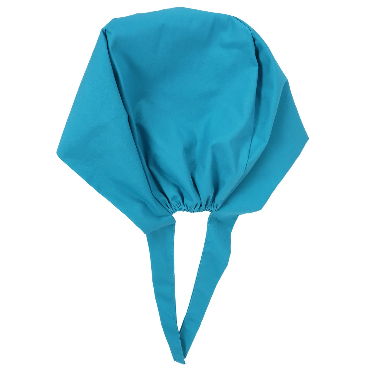 

1 шт. Чисто хлопковая рабочая шапочка с принтом для врачей и медсестер, дышащая, влагопоглощающая, для салонов красоты и уборки, защитный головной убор, цвет: озерно-голубой