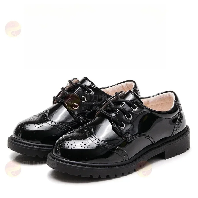 New Kids Non-Slip Leather Shoes Boys Performance Ceremony Shoes Student Speech Host Dress Shoes Children Oxford-Style Versatile