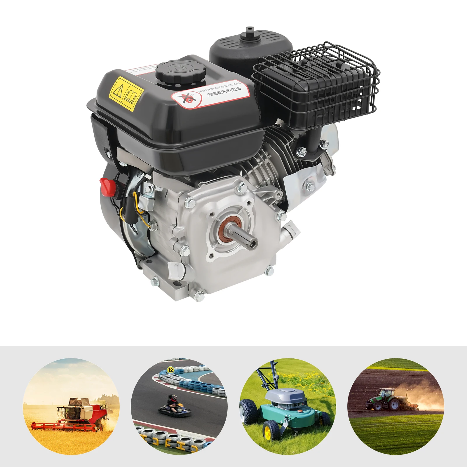 7.5hp 3600rpm 4-stroke Portable Gasoline Engine for Driving Various Machinery