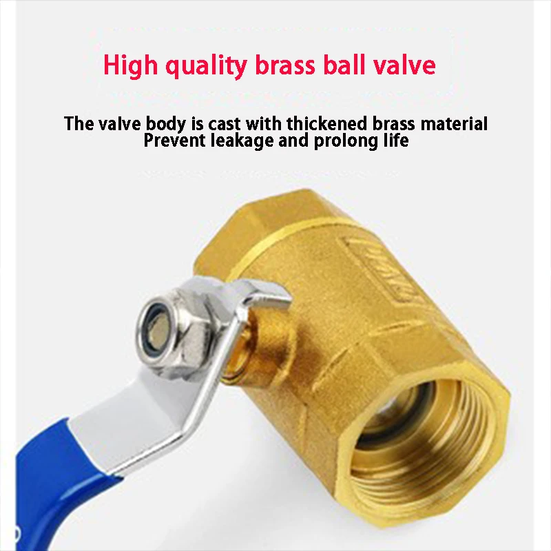 Brass small ball valve  1/2''3/4”1”Male Thread Brass Valve Connector Joint Copper Pipe Fitting Coupler Adapter