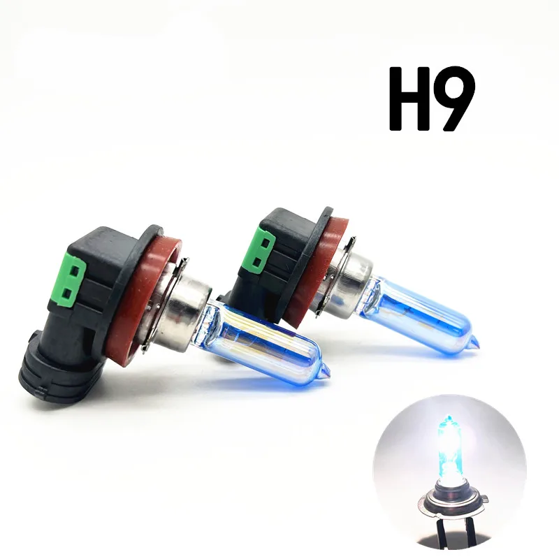 2pcs H9 Halogen Bulb Crystal Super Bright White 12V Car HeadLight Bulb 65w Halogen Lamp Car Light Source