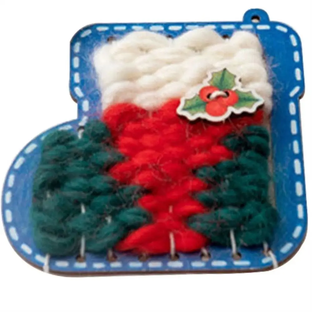 Jouet jouets de maternelle Mini arbres de noël tissage cadeau de noël bricolage assemblage bas de noël cloches de noël arbre de laine de noël