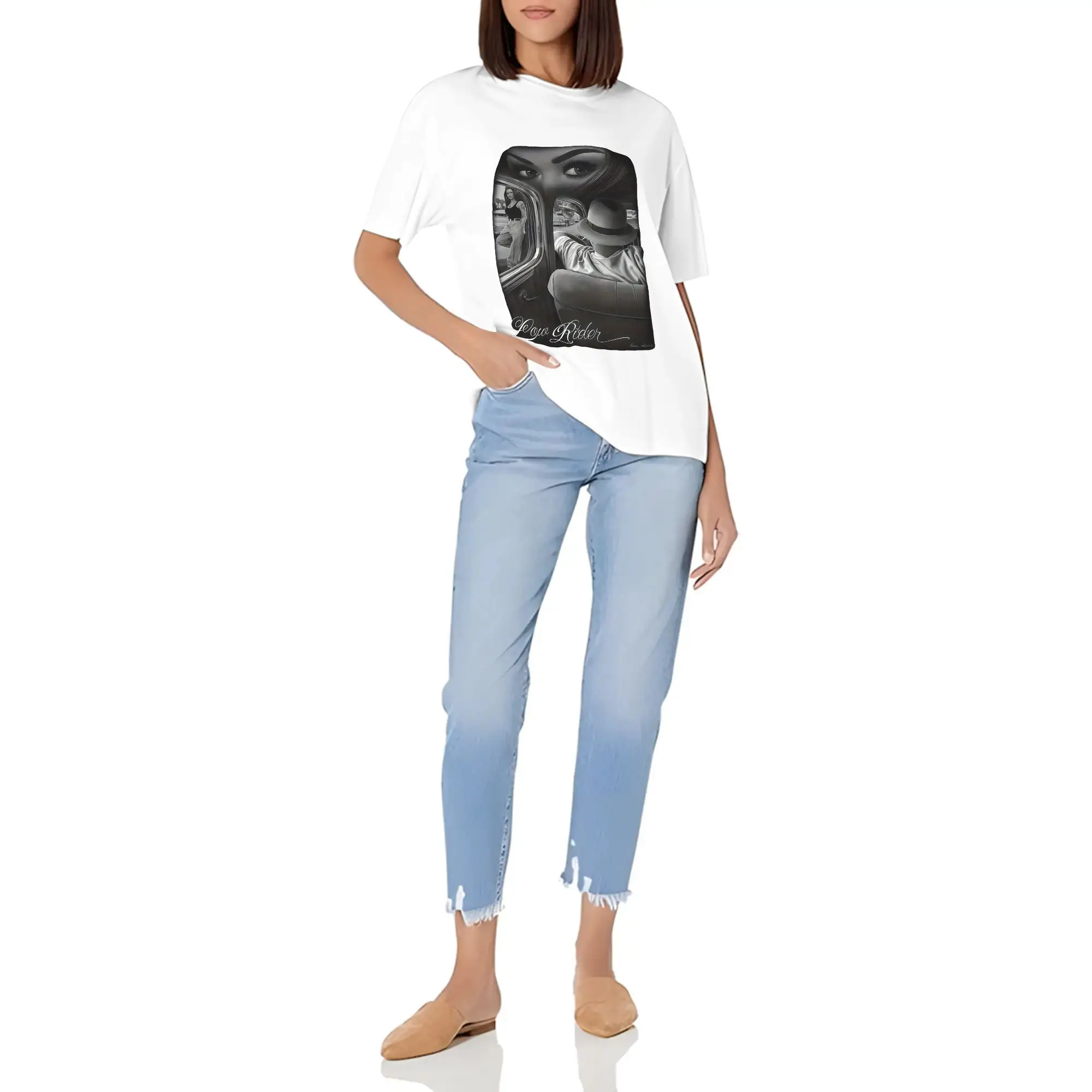 Vintage Artist DGA Signature Mexican American Cultural Apparel Streetwear Top Artistic Bold Urban Style Printed Tee Art Lovers