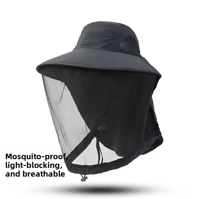 

Мужская летняя шляпа для защиты от солнца и комаров с широкими полями, повседневная, бренд Blue Valley